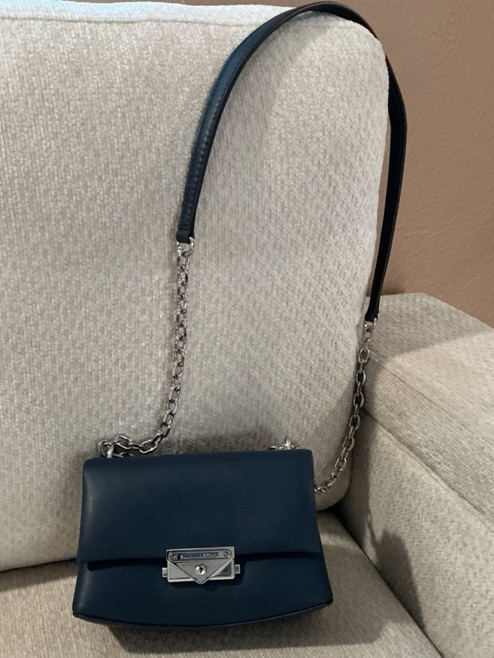 Michael Kors Cece crossbody in deep Navy Blue.